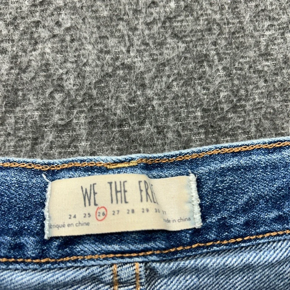 We The Free People Jean Shorts Women 26 Loving Good Vibrations Cutoff Denim